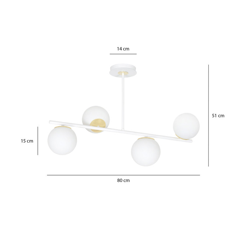 Gambier 4 - Light Unique/Statement Pendant, White