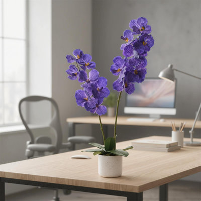 Fleurs artificielles et arbres dans le pot de fleurs - fleurs réalistes élégantes de 3 pieds de hauteur, convenant à la décoration dans les salons, les centres de table à manger, les bureaux ou les espaces de mariage