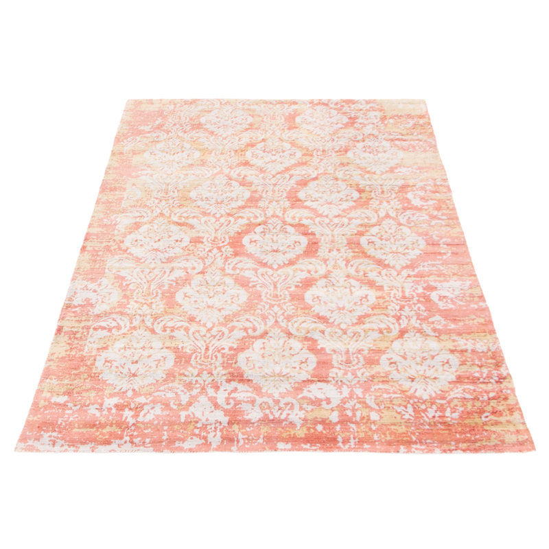 Tapis rose / blanc tissé à la main Falco