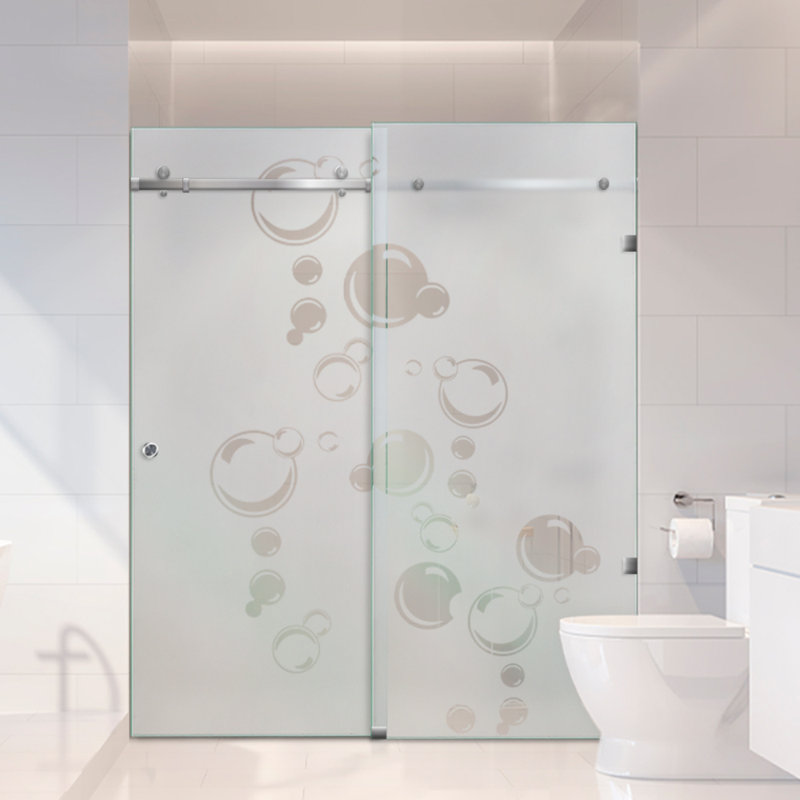 Portes de douche en verre coulissantes pour baignoire l 62 po x H 80 po, Gauche, Semi-privé