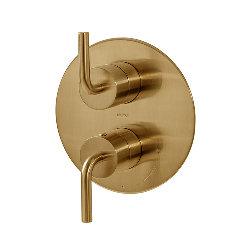 Cigno Progressive Pressure Balancing 2-Way Diverter Mixer, Brushed Gold