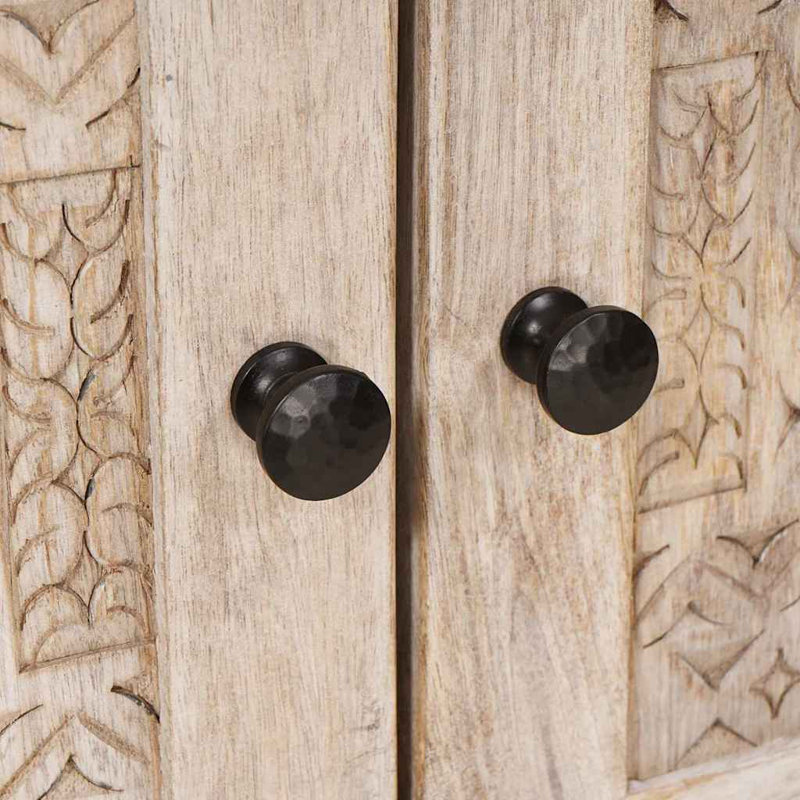 Solid Wood Accent Cabinet, White