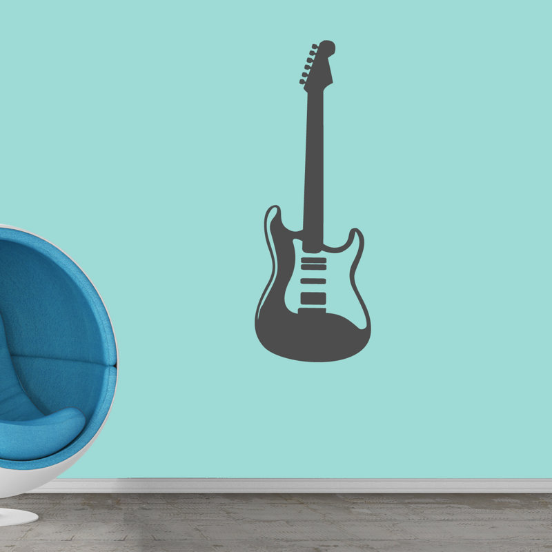 Décalcomanie murale guitare électrique Hofstra, Gris foncé