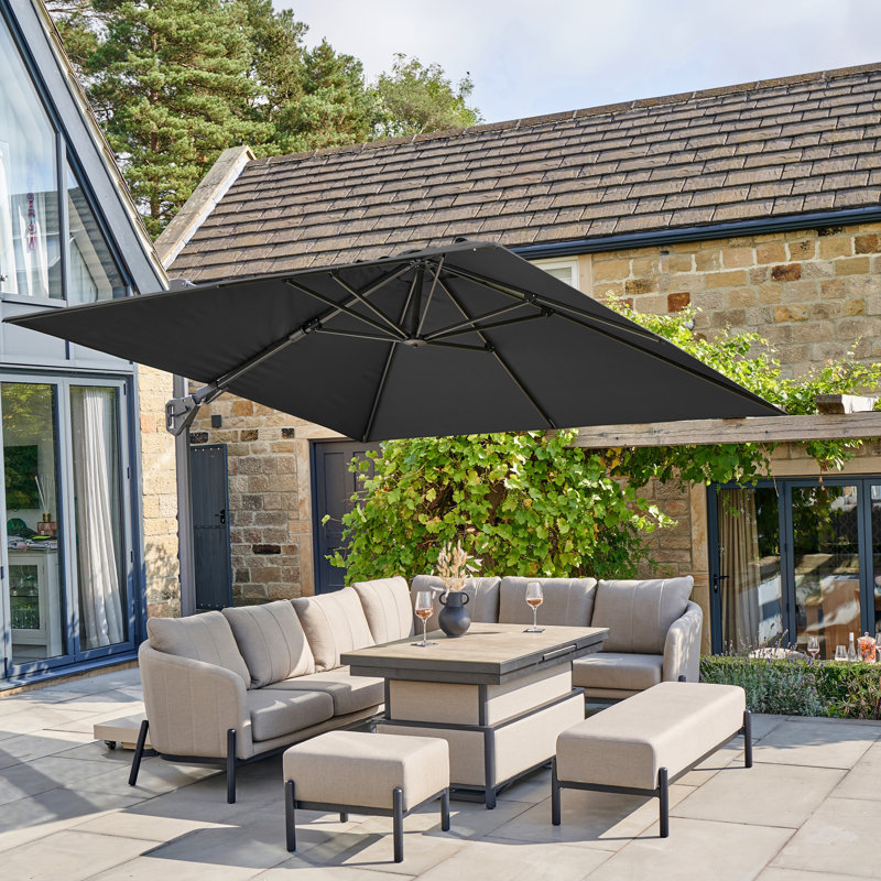 Chasiti 300cm Cantilever Parasol, Dark Grey