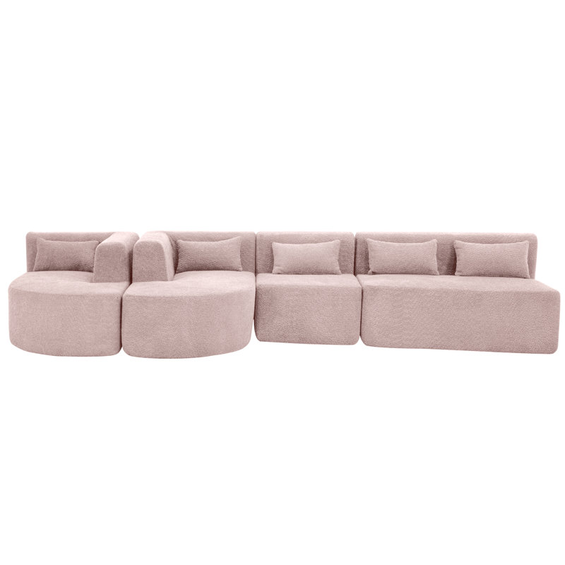 Canapé Boneless 144 ", Polyester rose