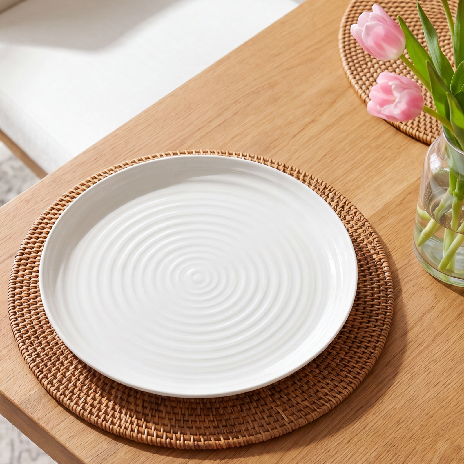 Portmeirion Sophie Conran White Round Platter