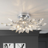 Kaianna 4 - Light Dimmable Unique/Statement Sputnik Flush Mount with Crystal Accents