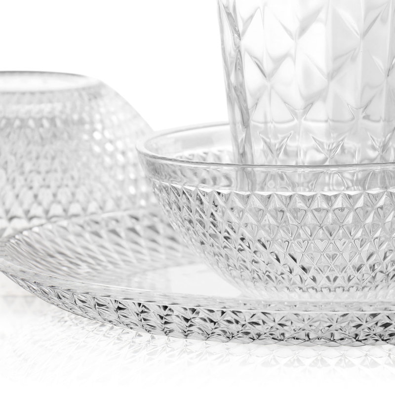 Piece Glass Dinnerware Set - Service for 4