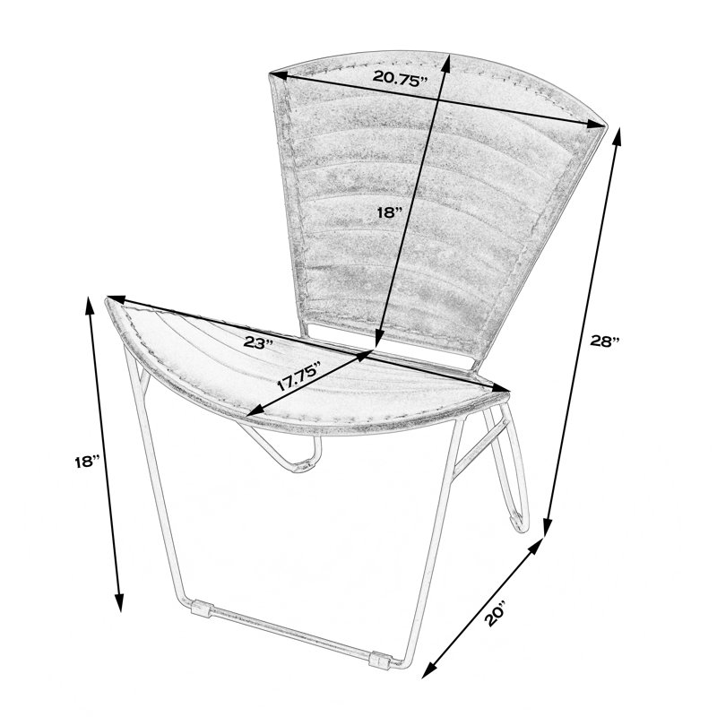 Chaise d'appoint 23 po Jovanjit, Blanc