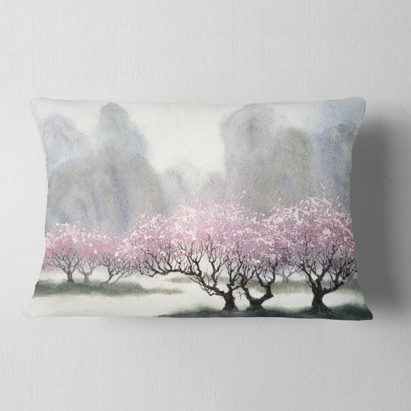 Coussins de paysage au printemps, Rectangulaire, 12 po x 20 po