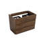 Armoire de plancher SANS lavabo, couleur noyer, avec trois tiroirs-125034000
