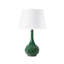 Lotus Lamp With Shade 16-Inch White Linen, With Nickel-2058032327