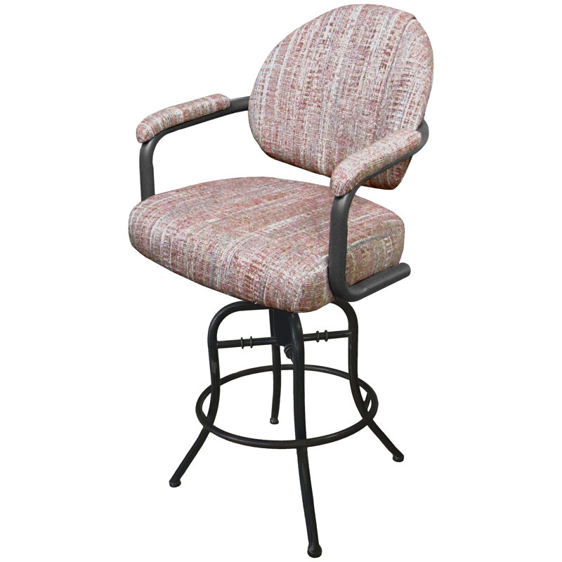 Tabouret de bar et de comptoir pivotant 26 po Radell, Tabouret de comptoir (siège d'une hauteur de 26 p, Bleu clair, Blanc