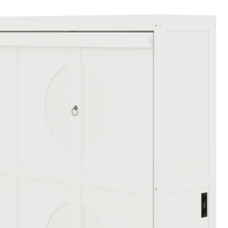 Lit escamotable peu encombrant pour petites pièces, Blanc