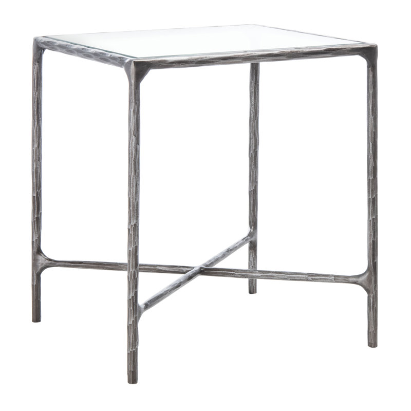 Table de bout Evelynn, Argent argent, Clair