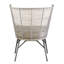 Fauteuil demi-tonneau en lin 30 po