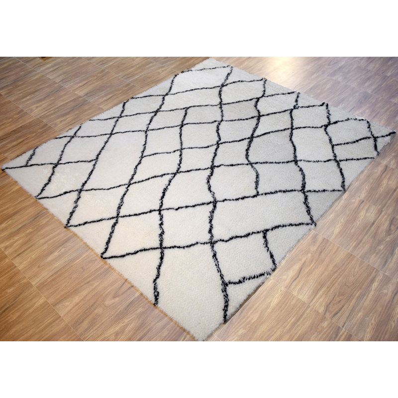 Wool Geometric Indoor Rug, Rectangle 8' x 10'