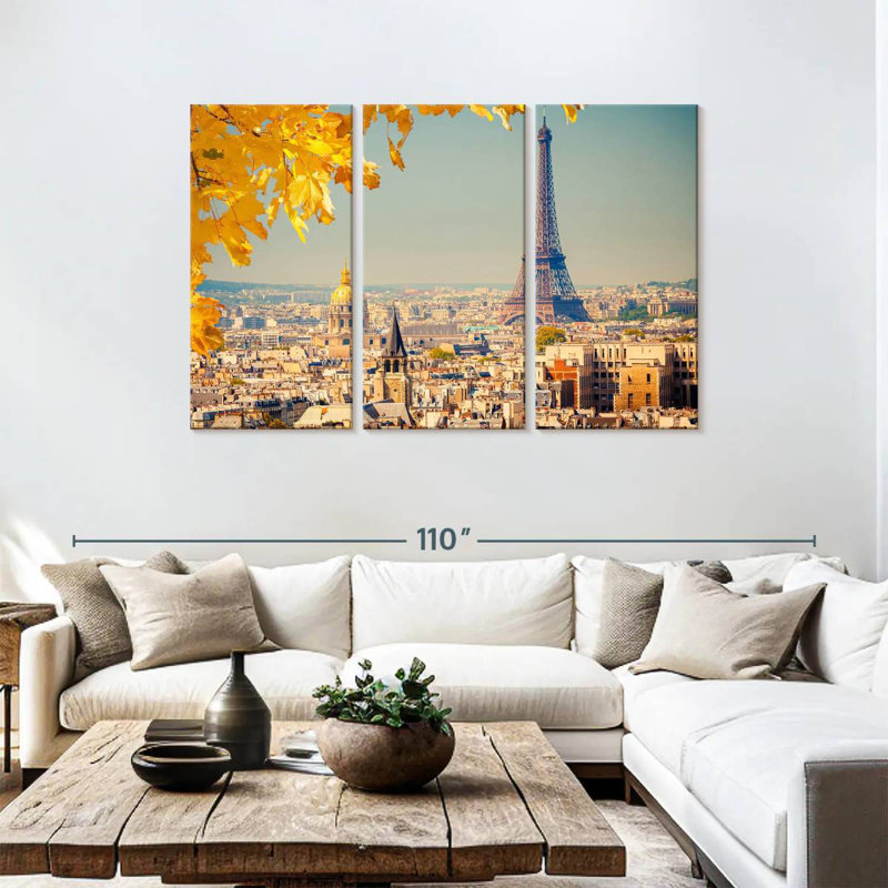 Horizon de la Tour Eiffel automne Sebbie, H 48 po x l 74 po