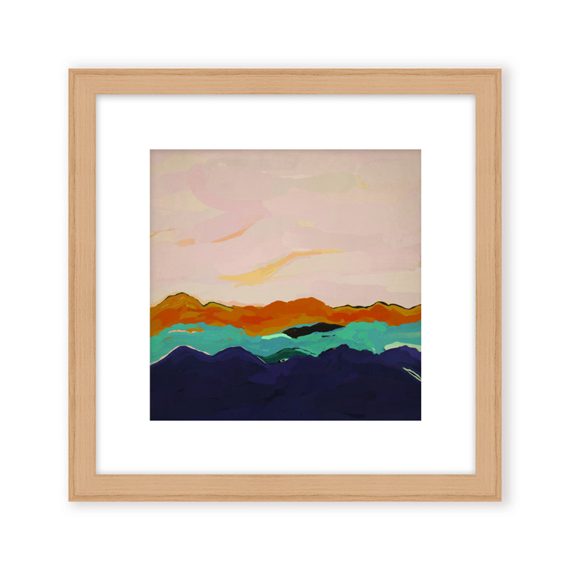 Nature Inspired Twilight Silhouette, 48" H x 48" W, Floated Framed Canvas, Gold