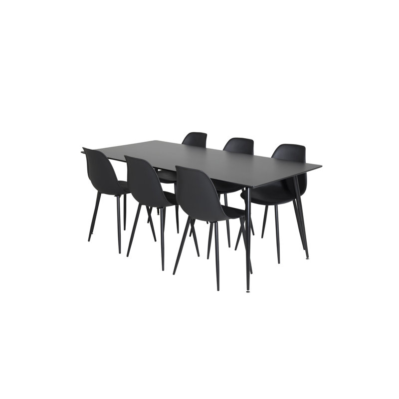 Alvarado 6 - Person Dining Set, Black