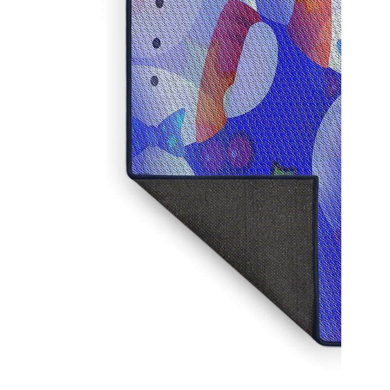 Tapis décoratif bleu sincope, Rectangle 8 pi x 12 pi