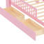 Lit simple taille rose avec coffre-fort et compartiments de rangement-581476751