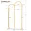 Porte-vêtements à double arche, support à vêtements autoportant doré avec tablette pour chambre à coucher, salon, entrée