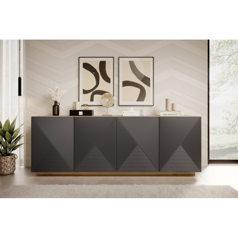 Meisel 200cm Sideboard, Artisan/Rivier Stone