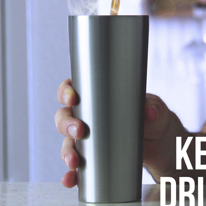 16oz. Stainless Steel Pint Glass