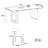 Modern Rectangular Marble & Steel Dining Table-110893025
