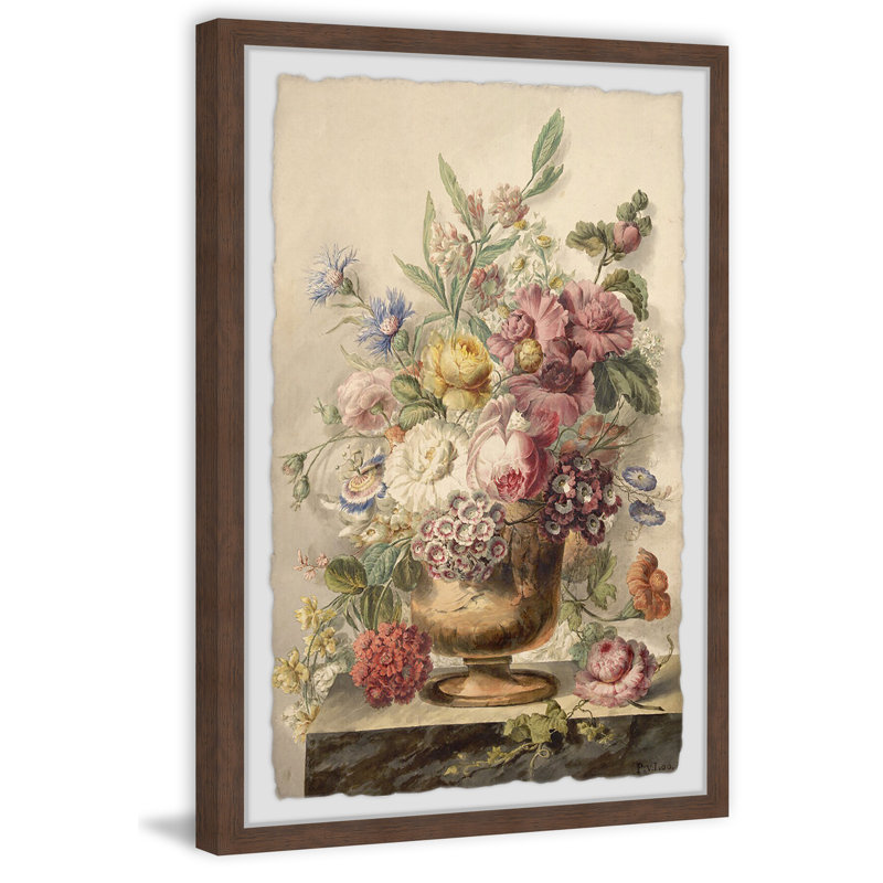 «Vase with Flowers», reproduction encadrée, H 12 po x l 8 po