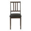 Chaise de salle à manger, côté, rembourré, cuisine, salle à manger, similicuir, pieds en bois, brun