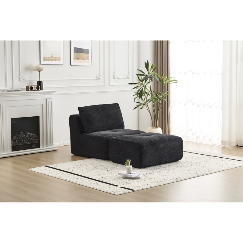 Mousse à mémoire de forme longue en velours côtelé velours côtelé pour le salon, pour animaux de compagnie, sans assemblage, mobile, rembourrage élevé, personnalisable, noir, plusieurs pièces idéales dans la combinaison personnalisable pour animaux de compagnie, noir