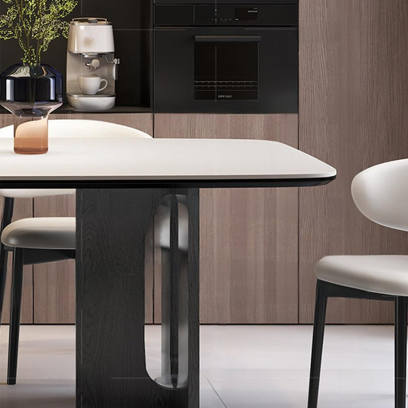 Table de salle à manger italienne minimaliste et luxueuse, H 29,52 po x L 70,86 po x l 31,49 po