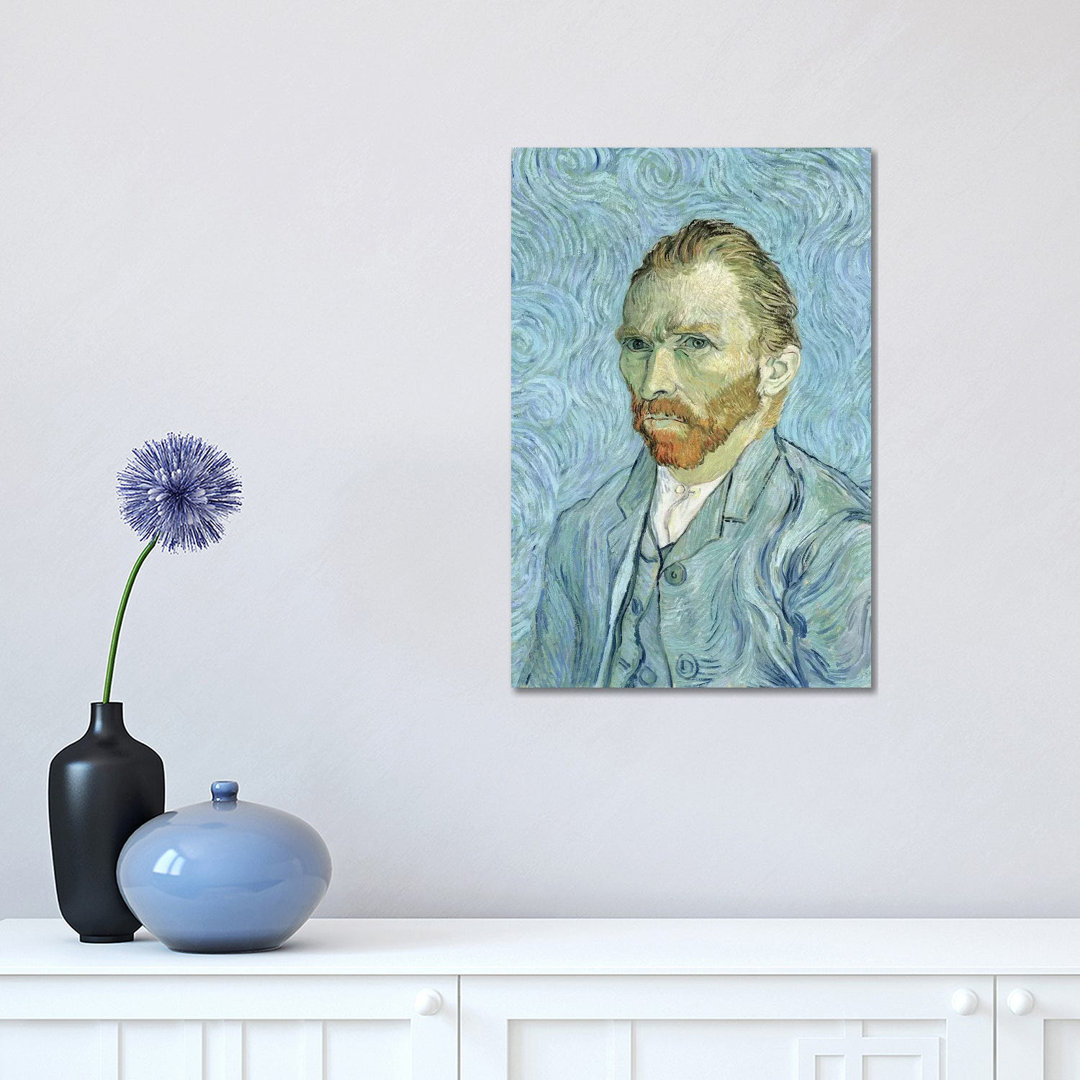 Self Portrait, September 1889 by Vincent Van Gogh - Wrapped Canvas Painting
