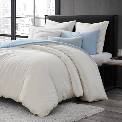 DKNY Reversible Vintage Washed Cotton King Duvet Set
