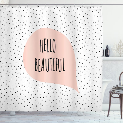 Ensemble de rideau de douche hello et crochets