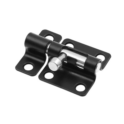 Prime-Line Door and Gate, Slide Barrel Bolt Latch 2 inch with Screws, Matte Black (Single Pack)