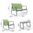 4 - Person Cooling PVC-coated polyester Outdoor Patio Seating Group with Rocking Chairs and Solid Wood Armrests-1922873607