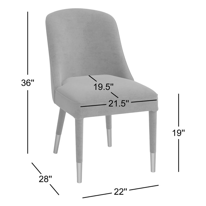 Chaise parsons rembourrée Belhaven, Bleu