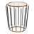 Maymie Glass Top End Table