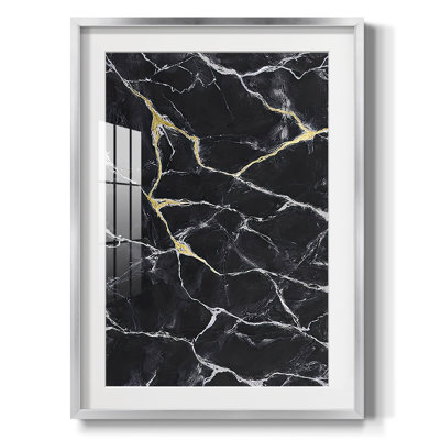 Marbre noir I, reproduction encadrée