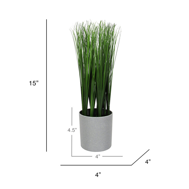 15'' Faux Onion Grass Plant in Pot