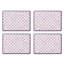 Violet Check Cork Back Placemats, Set Of 4