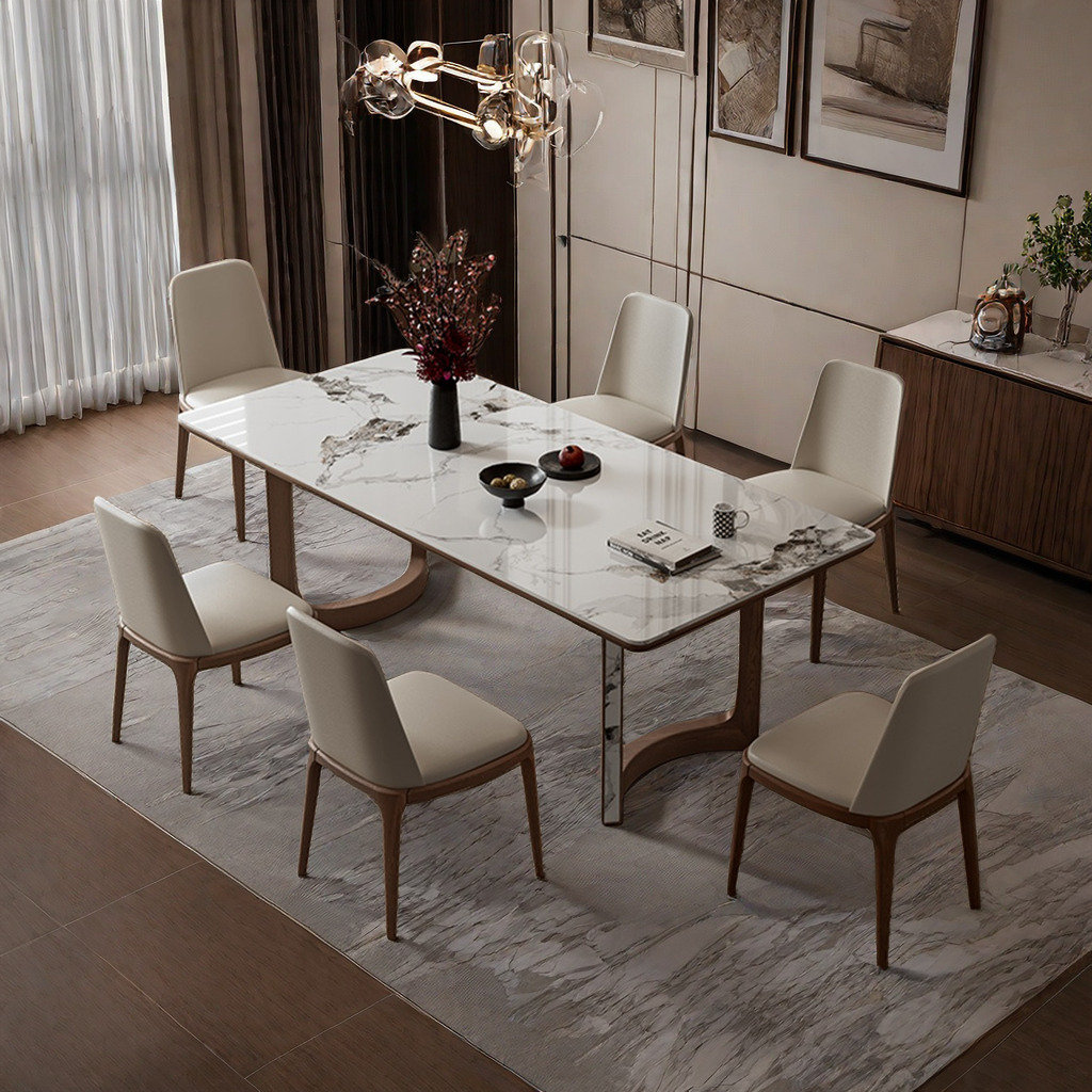ASS Comfort Zone Modern simple light luxury dining table and chairs ...