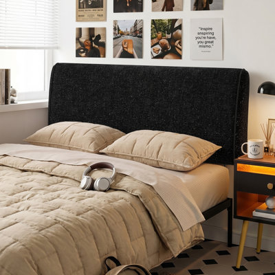 Upholstered Headboard Ergonomic Fabric Headboard 6.3 inch width Headboard Suitable for 8-14 inch Mattress 