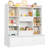 Storage Organizer with 3 Removable Drawers, White Cube Bookcase