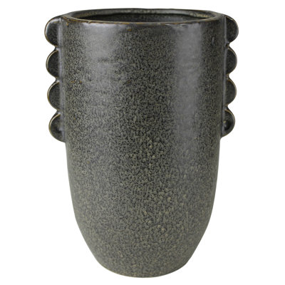 Vase Joren avec détails latéraux, noir