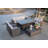 Moda 70 In. X 39 In. X 27 In. Rectangular Wicker Outdoor Gas Fire Pits Dining Set-1485193194