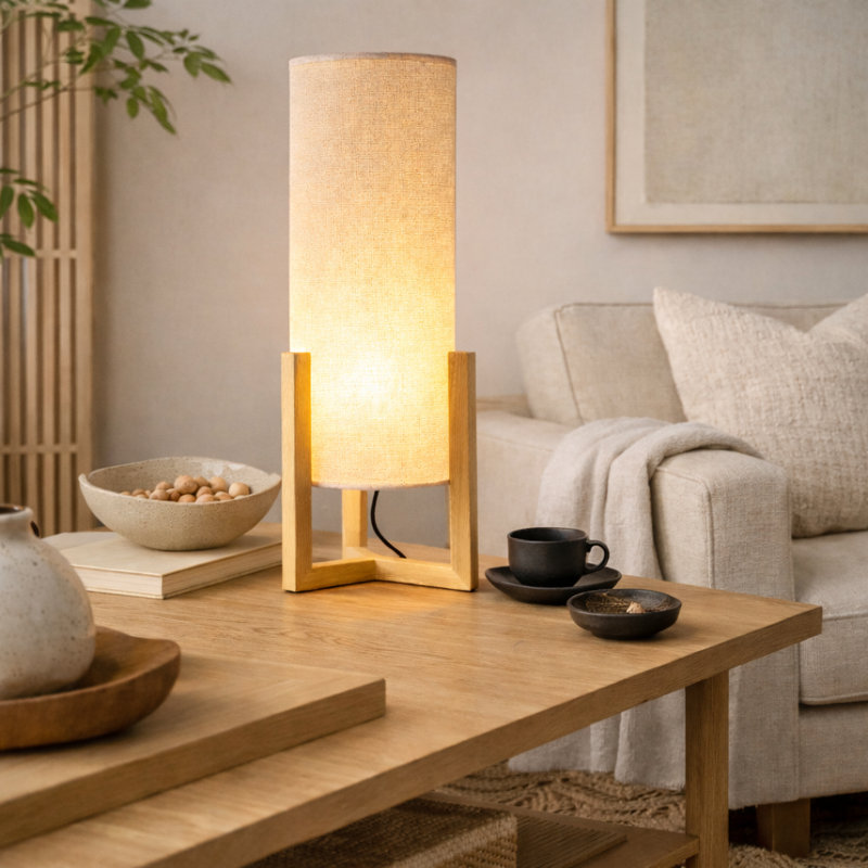 LAMPE DE TABLE EN BOIS DATURA